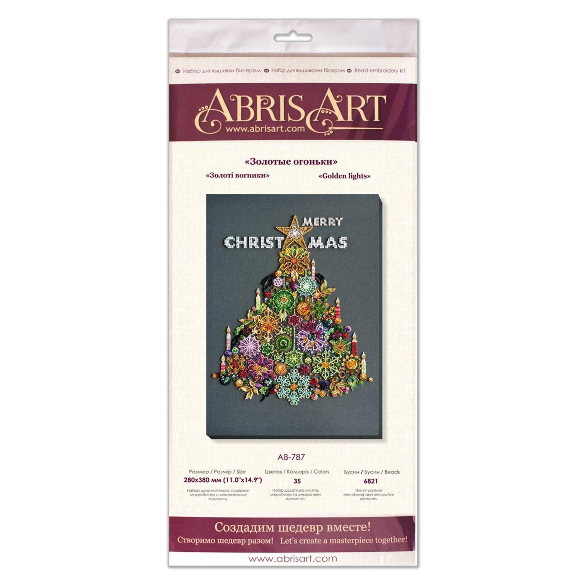 Abris Art Golden Lights Winter Tale Bead Embroidery Kit